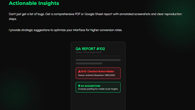 user test and audit your website or app