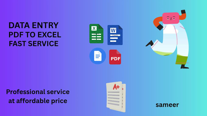 do data entry, copy paste, and pdf conversion
