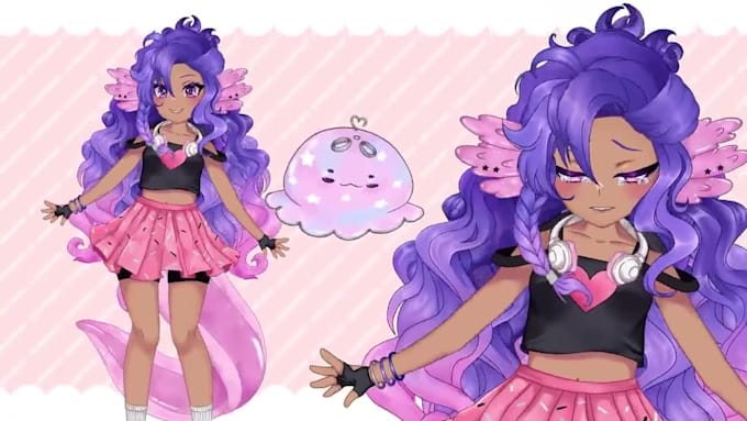 design and rig a live2d vtuber model for vtube studio