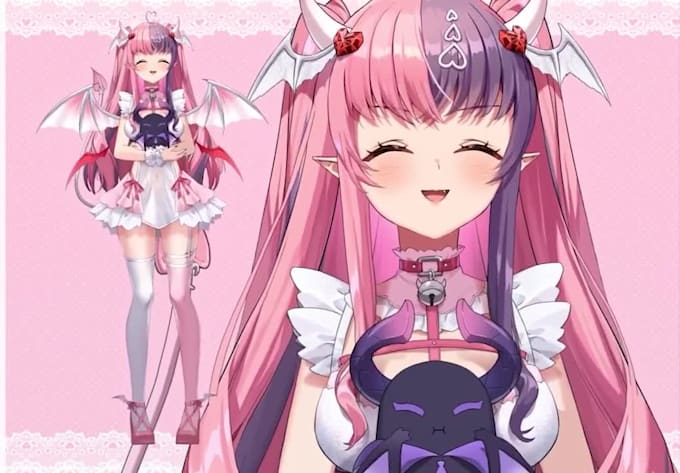 draw and rig 2d vtuber model anime live2d model anime 2d live2d vtuber rigging