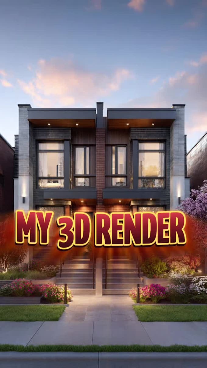 design luxury real estate flyer and 3d mockup rendering