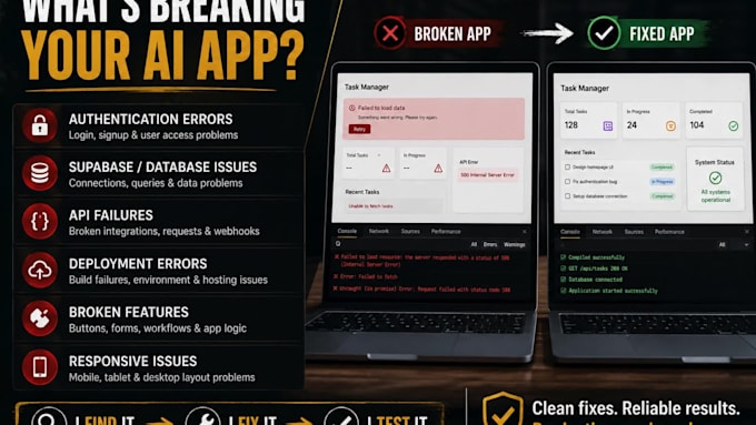 fix lovable bolt v0 base44 replit cursor bugs and errors