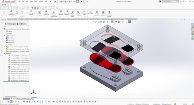 do 3d cad modeling solidworks design and solidcam gcode