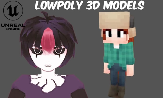 create 3d low poly character rig and animate retro  model ps2 ps1 n64 y2k style
