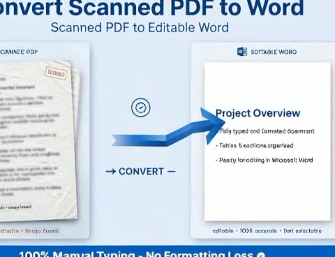 convert scanned PDF to word manually without losing formatting