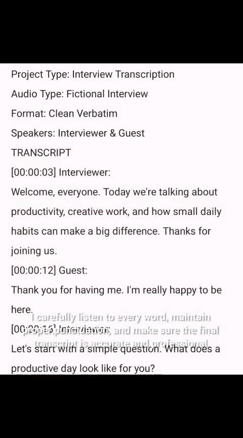 do accurate transcription and data entry