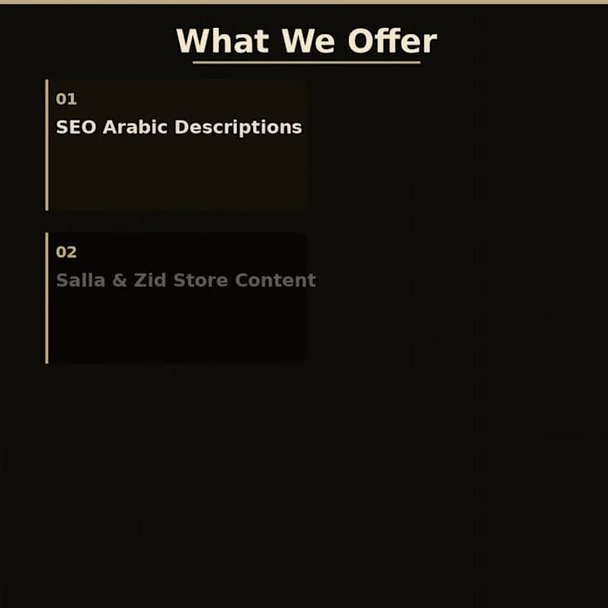 write arabic product descriptions for salla and zid stores