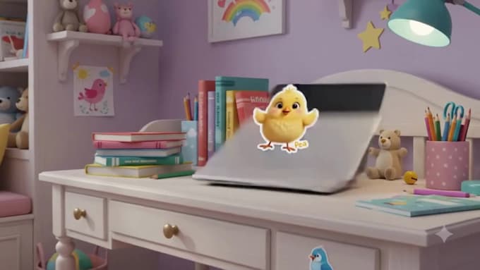 design cute bird stickers with captions