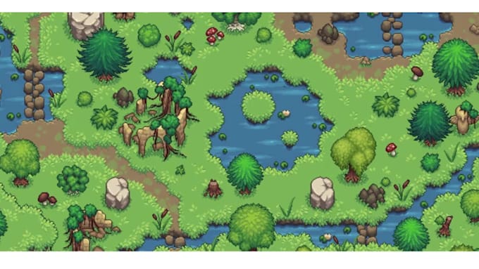 create custom rpg maker mz mv maps, interiors, towns and custom tilesets