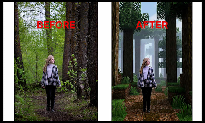 transform your photo into a unique minecraft world
