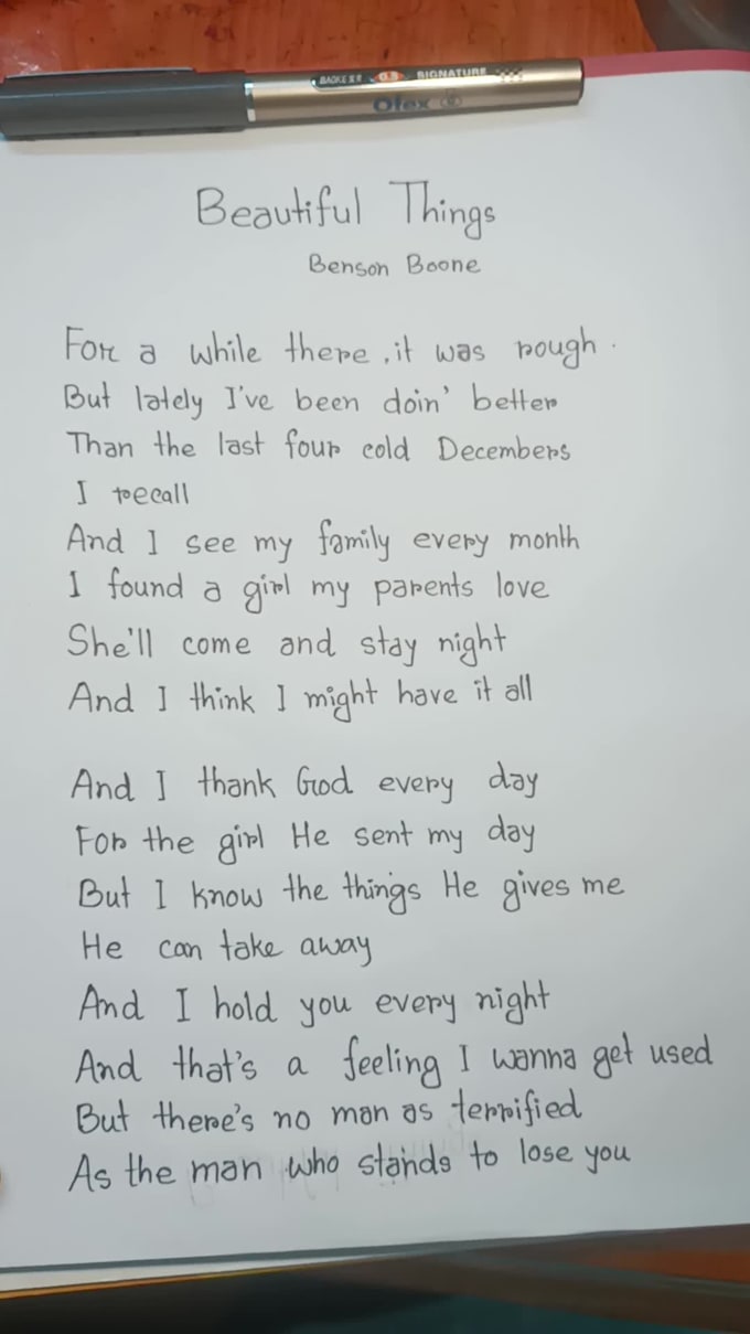 write neat handwritten notes