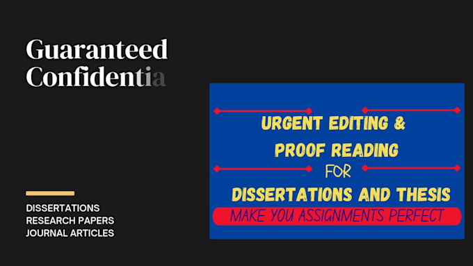 proofread and edit your phd thesis, dissertation or research paper