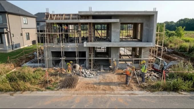 create a professional construction timelapse video