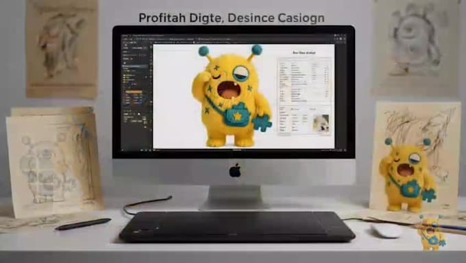 design custom plush mascot from your character or visual reference illustration