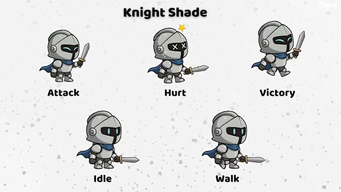 create 2d game character design and animation