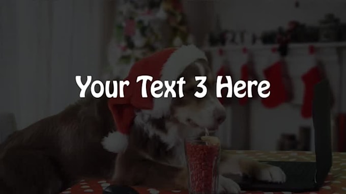 create a dog christmas video greetings