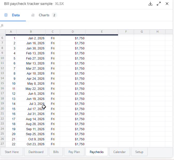 design an excel or google sheets budget tracker with automation