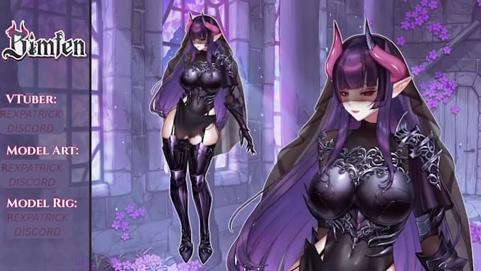 draw and rig 2d vtuber, v tuber model, live2d character, vtuber commission