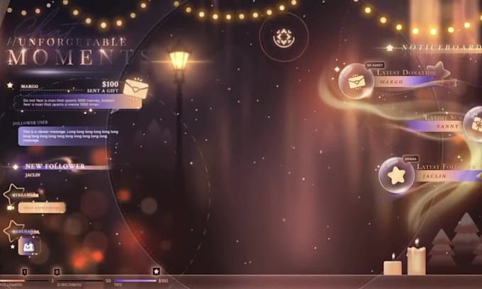 design a custom twitch overlay and animated stream package