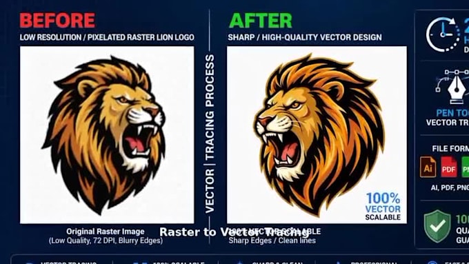 do professional manual vector tracing, vectorize image, convert logo to vector
