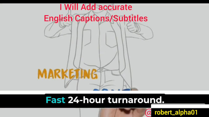 add accurate english captions, srt or vtt file in 24h