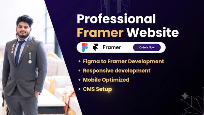 build responsive framer landing pages, figma to framer website