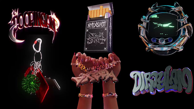 create a custom 3d logo for djs events and music brands