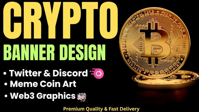 design professional crypto banner, twitter header, and discord graphics
