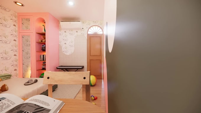 interior design for bedroom, kid bedroom, bathroom, kitchen, etc