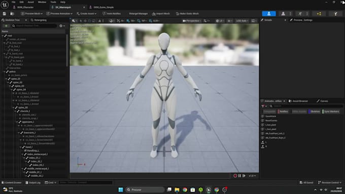 do character rigging and character setup in unreal engine