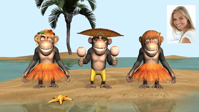 make a funny monkey dance happy birthday video