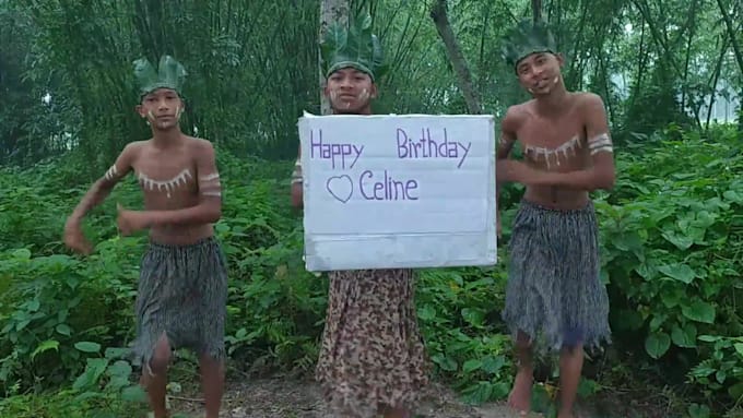make happy birthday wish video with dancing