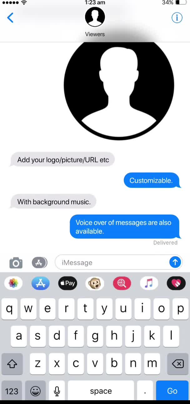 create imessage chat video for your advertisement