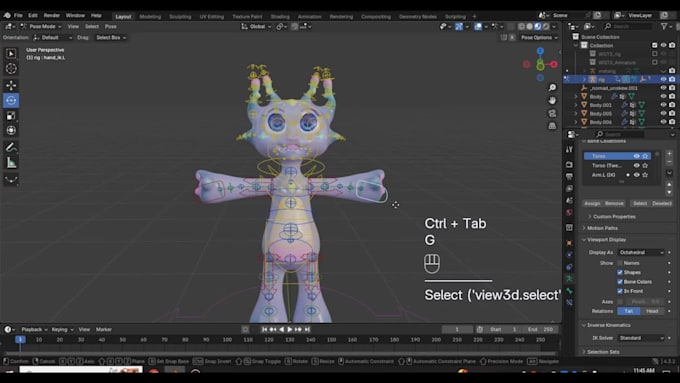 do 3d rigging in blender