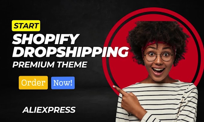 create shopify dropshipping store website, shopify website design or redesign