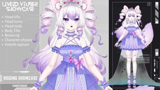 Create custom lve2d vtuber model, vtuber commission, vtuber design ...