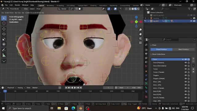 Facial controls,lips sync,rig animaze,52arkit,mannequin skeleton,face ...