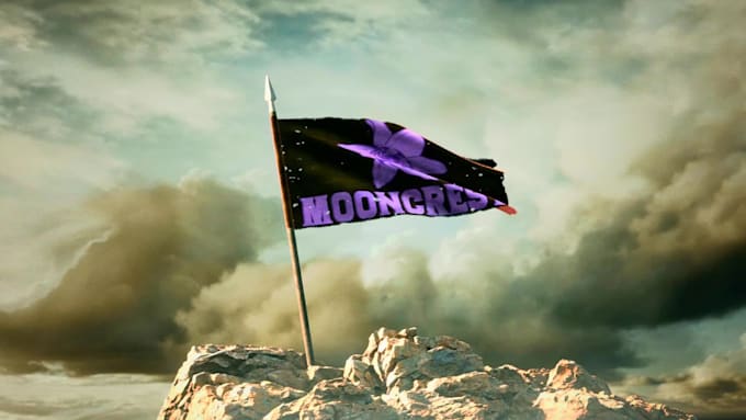 create waving flag with logo animation