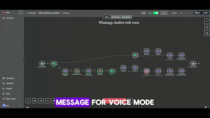 create whatsapp chatbot with voice calling using n8n makecom zapier flow