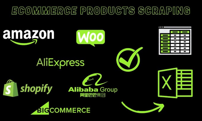 do product data scraping, shopify, amazon, ebay, woo products data scraper