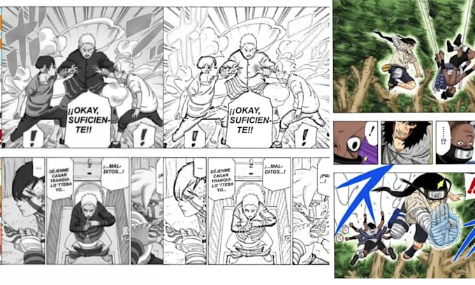 draw japanese manga anime style comic book, webtoon, graphic novel, comic strip,