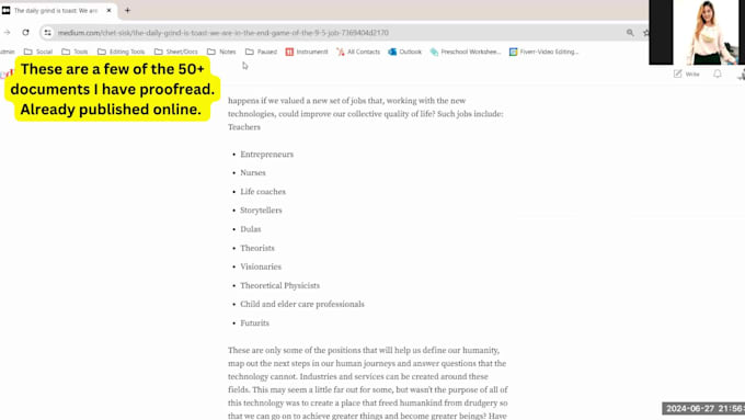 proofread and edit documents