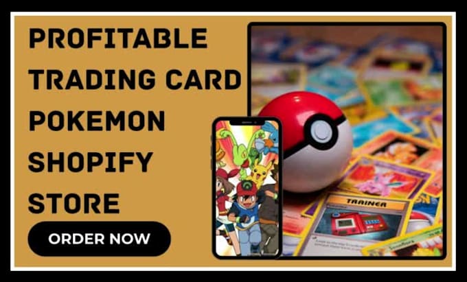design trading card pokemon tcg gaming mockup game card shopify store website