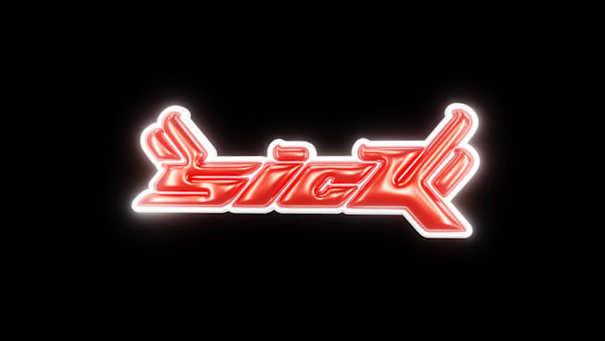 design y2k streetwear 3d logo animation