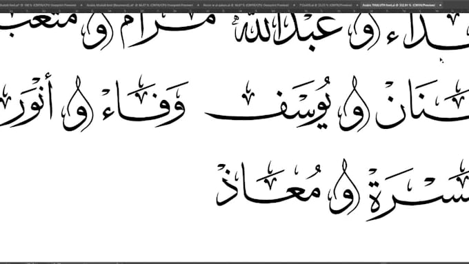arabic calligraphy artist specializing in diwani and thuluth