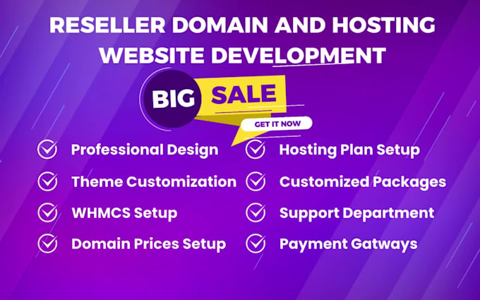 domain and hosting reseller website setup