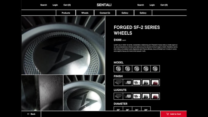create your figma website design or prototype