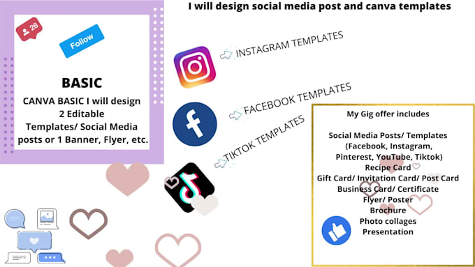 Design social media post and canva templates by Aksfreebies | Fiverr