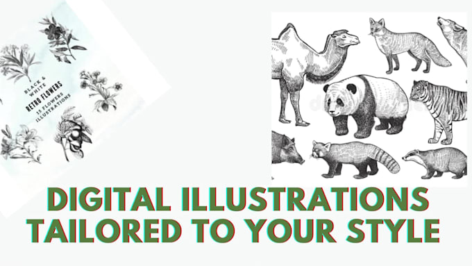 draw line art your cat, dog and pet animal