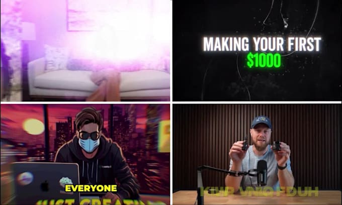 do eye catching youtube  talking head editing with motion graphics